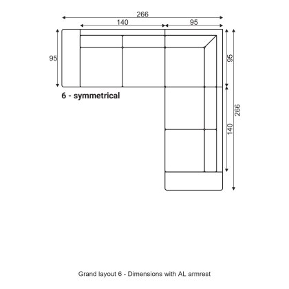 Grafu Grand Modular Sofa - Layout 6 Grafu Grand Modular Sofa - Layout 6