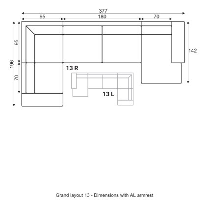 Grafu Grand Modular Sofa - Layout 13 Grafu Grand Modular Sofa - Layout 13