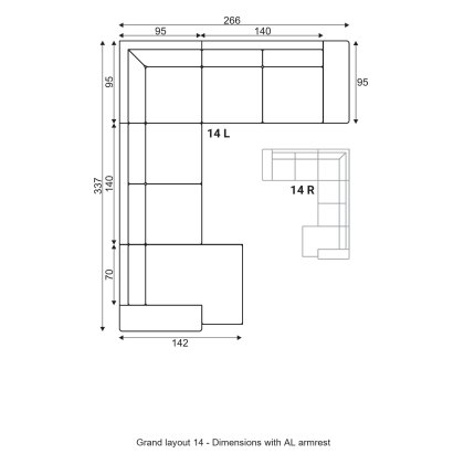 Grafu Grand Modular Sofa - Layout 14 Grafu Grand Modular Sofa - Layout 14