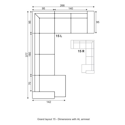 Grafu Grand Modular Sofa - Layout 15 Grafu Grand Modular Sofa - Layout 15