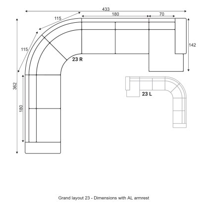 Grafu Grand Modular Sofa - Layout 23 Grafu Grand Modular Sofa - Layout 23