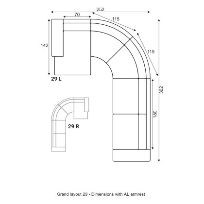 Grafu Grand Modular Sofa - Layout 29 Grafu Grand Modular Sofa - Layout 29