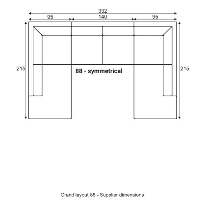 Grafu Grand Modular Sofa - Layout 88 Grafu Grand Modular Sofa - Layout 88