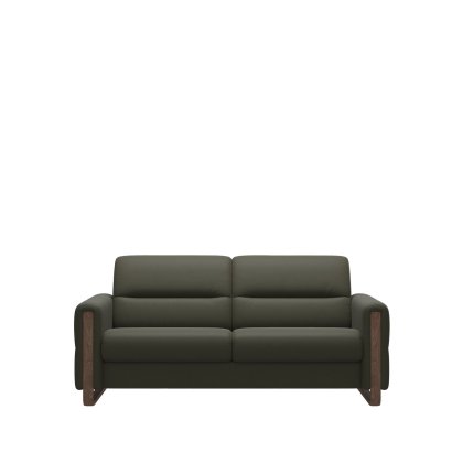 Stressless Fiona 2.5 Seater Sofa with Wood Arms in Leather Stressless Fiona 2.5 Seater Sofa with Wood Arms in Leather