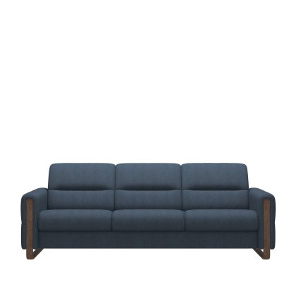 Stressless Fiona 3 Seater Sofa with Wood Arms in Fabric Stressless Fiona 3 Seater Sofa with Wood Arms in Fabric