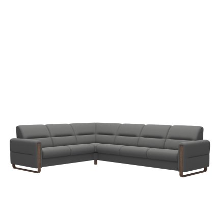 Stressless Fiona Corner Group, 2 Seats LHF, 3 Seats RHF, with Wood Arms in Leather Stressless Fiona Corner Group, 2 Seats LHF, 3 Seats RHF, with Wood Arms in Leather