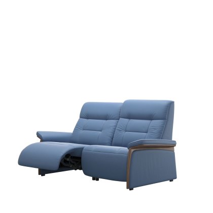 Stressless Mary 2 Seater Power Recliner with Wood Arms in Leather Stressless Mary 2 Seater Power Recliner with Wood Arms in Leather