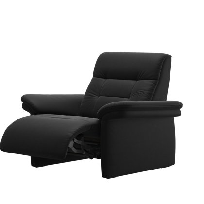 Stressless Mary Power Recliner with Upholstered Arms in Leather Stressless Mary Power Recliner with Upholstered Arms in Leather