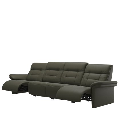 Stressless Mary 4 Seater Power Recliner with Upholstered Arms in Leather Stressless Mary 4 Seater Power Recliner with Upholstered Arms in Leather