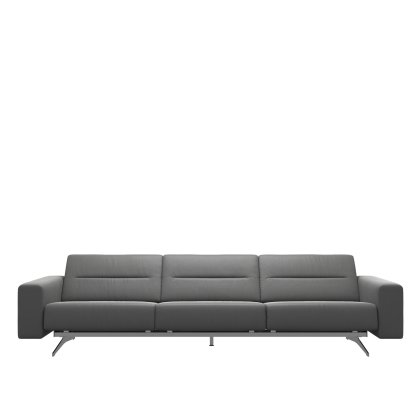 Stressless Stella 3.5 Seater Sofa with Upholstered Arms in Leather Stressless Stella 3.5 Seater Sofa with Upholstered Arms in Leather