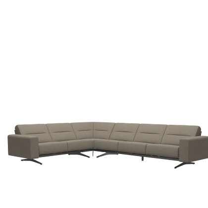 Stressless Stella Corner Group, 2 Seats LHF, 3 Seats RHF, with Upholstered Arms in Fabric Stressless Stella Corner Group, 2 Seats LHF, 3 Seats RHF, with Upholstered Arms in Fabric
