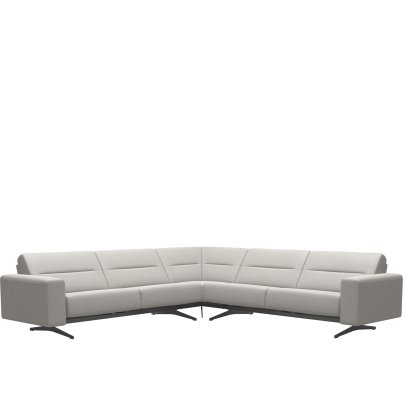 Stressless Stella Corner Group, 2.5 Seats LHF, 2.5 Seats RHF, with Upholstered Arms in Leather Stressless Stella Corner Group, 2.5 Seats LHF, 2.5 Seats RHF, with Upholstered Arms in Leather
