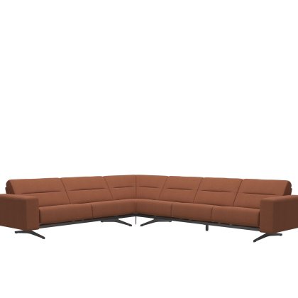 Stressless Stella Corner Group, 2.5 Seats LHF, 3 Seats RHF, with Upholstered Arms in Fabric Stressless Stella Corner Group, 2.5 Seats LHF, 3 Seats RHF, with Upholstered Arms in Fabric