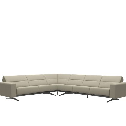 Stressless Stella Corner Group, 2.5 Seats LHF, 3 Seats RHF, with Upholstered Arms in Leather Stressless Stella Corner Group, 2.5 Seats LHF, 3 Seats RHF, with Upholstered Arms in Leather