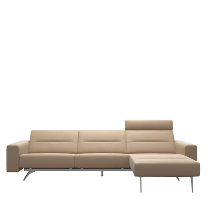 Stressless Stella 2.5 Seater with Large Longseat RHF, with Upholstered Arms in Leather Stressless Stella 2.5 Seater with Large Longseat RHF, with Upholstered Arms in Leather