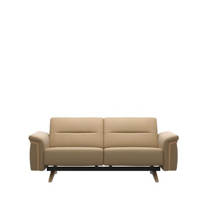Stressless Stella 2 Seater Sofa with Wood Arms in Leather Stressless Stella 2 Seater Sofa with Wood Arms in Leather