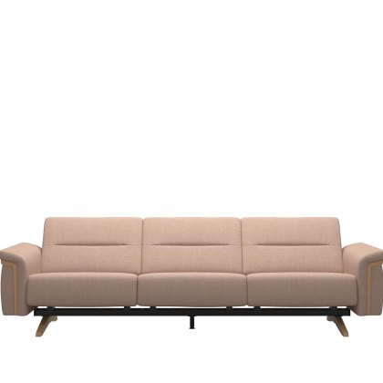 Stressless Stella 3 Seater Sofa with Wood Arms in Fabric Stressless Stella 3 Seater Sofa with Wood Arms in Fabric