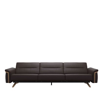 Stressless Stella 3.5 Seater Sofa with Wood Arms in Leather Stressless Stella 3.5 Seater Sofa with Wood Arms in Leather