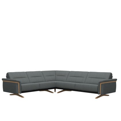 Stressless Stella Corner Group, 2 Seats LHF, 2.5 Seats RHF, with Wood Arms in Fabric Stressless Stella Corner Group, 2 Seats LHF, 2.5 Seats RHF, with Wood Arms in Fabric