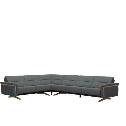 Stressless Stella Corner Group, 2 Seats LHF, 3 Seats RHF, with Wood Arms in Fabric Stressless Stella Corner Group, 2 Seats LHF, 3 Seats RHF, with Wood Arms in Fabric