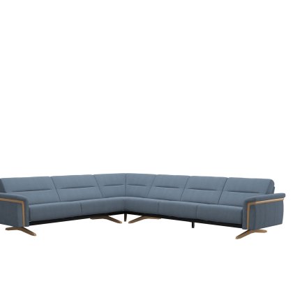 Stressless Stella Corner Group, 2.5 Seats LHF, 3 Seats RHF, with Wood Arms in Fabric Stressless Stella Corner Group, 2.5 Seats LHF, 3 Seats RHF, with Wood Arms in Fabric