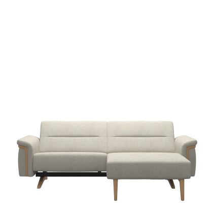 Stressless Stella 1.25 Seater with Large Longseat RHF, with Wood Arms in Fabric Stressless Stella 1.25 Seater with Large Longseat RHF, with Wood Arms in Fabric