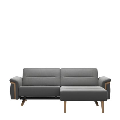 Stressless Stella 1.25 Seater with Large Longseat RHF, with Wood Arms in Leather Stressless Stella 1.25 Seater with Large Longseat RHF, with Wood Arms in Leather