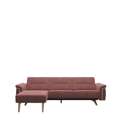 Stressless Stella 2 Seater with Medium Longseat LHF, with Wood Arms in Fabric Stressless Stella 2 Seater with Medium Longseat LHF, with Wood Arms in Fabric