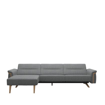 Stressless Stella 2.5 Seater with Large Longseat LHF, with Wood Arms in Fabric Stressless Stella 2.5 Seater with Large Longseat LHF, with Wood Arms in Fabric