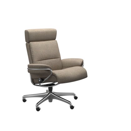Stressless Tokyo Home Office Chair with Adjustable Headrest in Fabric