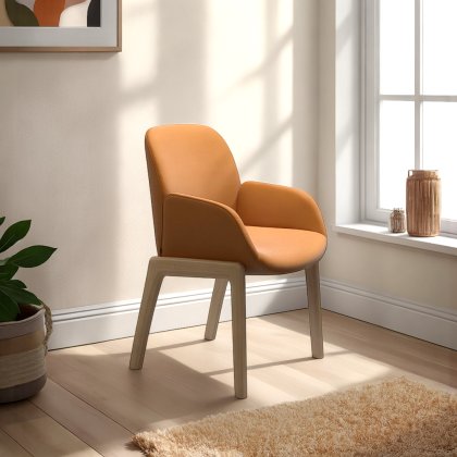 Stressless Bay Low Back Dining Chair with Arms and D100 Legs in Leather Stressless Bay Low Back Dining Chair with Arms and D100 Legs in Leather
