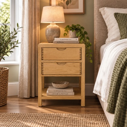 Ercol Bosco 2 Drawer Bedside Cabinet Ercol Bosco 2 Drawer Bedside Cabinet