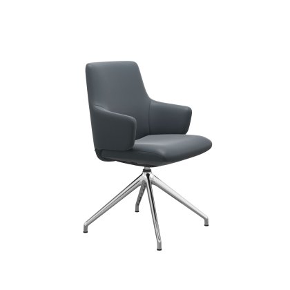 Stressless Laurel Large Low Back Dining Chair with Arms and D350 Legs in Leather Stressless Laurel Large Low Back Dining Chair with Arms and D350 Legs in Leather