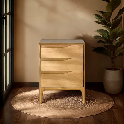 Ercol Rimini 3 Drawer Bedside Cabinet Ercol Rimini 3 Drawer Bedside Cabinet