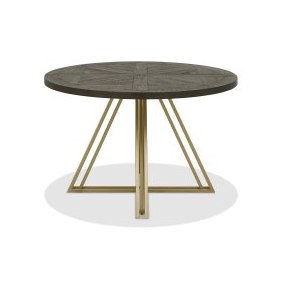 Athena Fumed Oak 4 Seater Circular Dining Table Athena Fumed Oak 4 Seater Circular Dining Table
