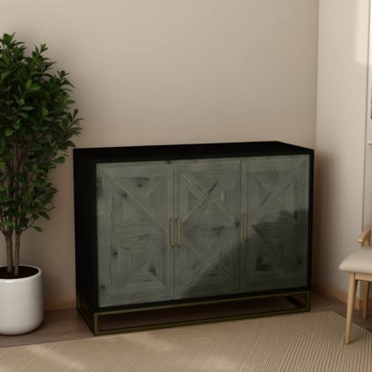 Athena Fumed Oak Narrow Sideboard