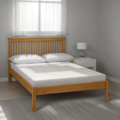 Atlanta Oak 135cm Low Footend Bedstead Atlanta Oak 135cm Low Footend Bedstead