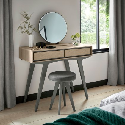 Brunel Scandi Oak & Dark Grey Dressing Table