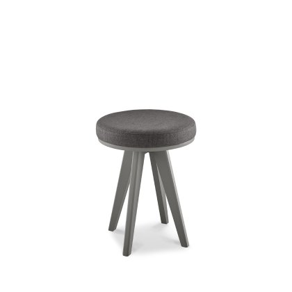 Brunel Scandi Oak & Dark Grey Stool - Cold Steel