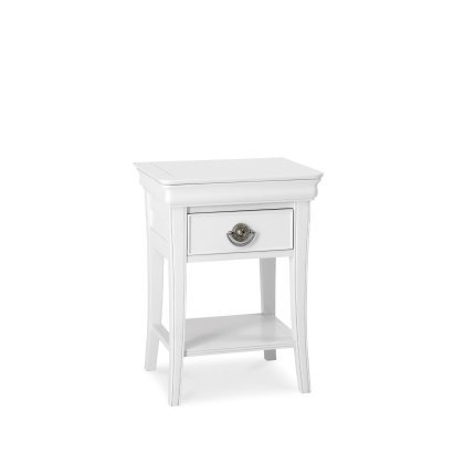 Chantilly White 1 Drawer Nightstand