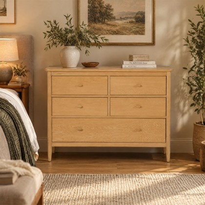 Ercol Teramo 5 Drawer Wide Chest Ercol Teramo 5 Drawer Wide Chest
