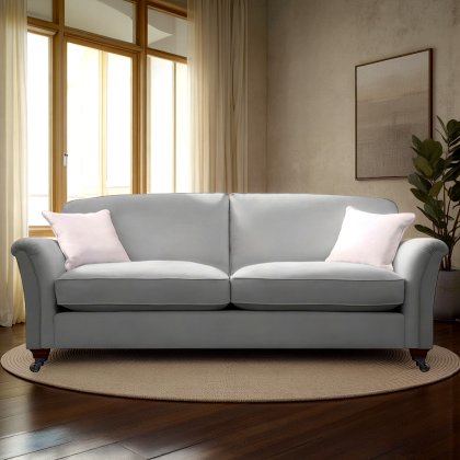Devonshire Grand Sofa Formal Back Inc 2 x Scatters in Leather