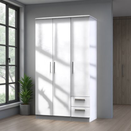 Knightsbridge Tall Triple Plain + Drawer Robe Knightsbridge Tall Triple Plain + Drawer Robe