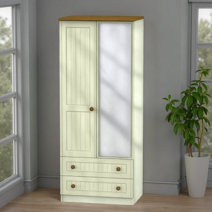 Warwick 2ft6 2 Drawer Mirror Robe Warwick 2ft6 2 Drawer Mirror Robe