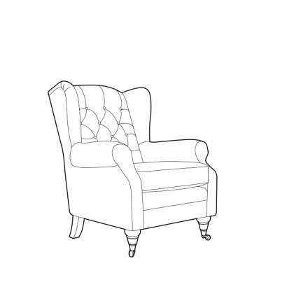 Heather Chair Buttoned in Fabric Heather Chair Buttoned in Fabric