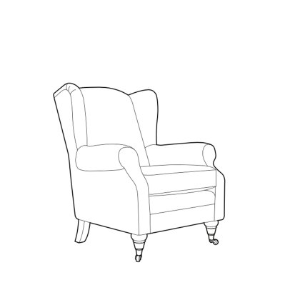 Heather Chair Non-Buttoned in Fabric Heather Chair Non-Buttoned in Fabric