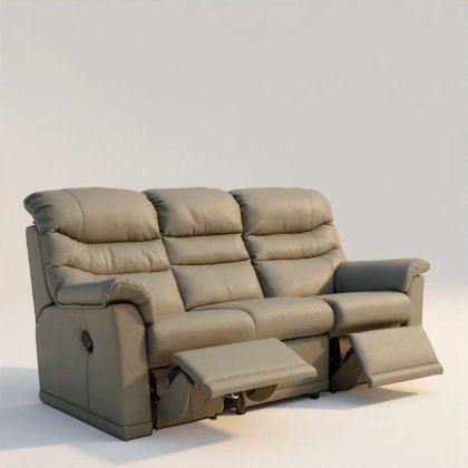 Malvern 3 Seater (3 Cushion) Double Recliner in Leather