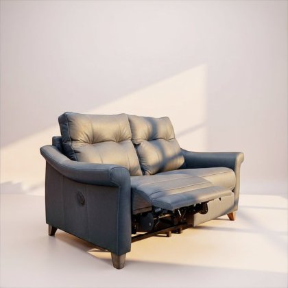 Riley Small Sofa Double Recliner in Leather