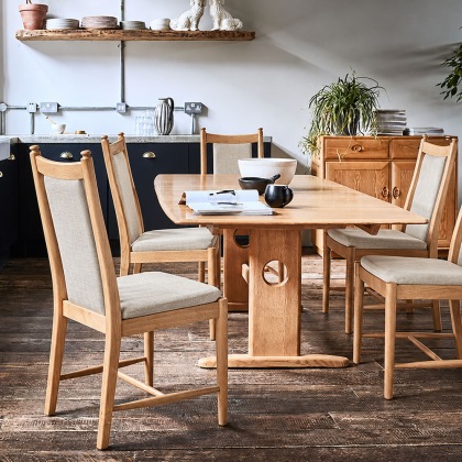 Ercol Penn Padded Back Dining Chair in Leather Ercol Penn Padded Back Dining Chair in Leather