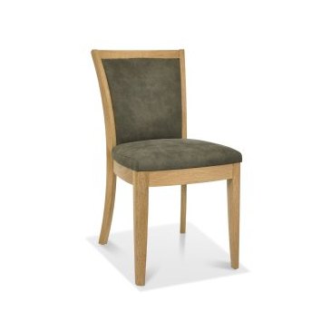 Chester Oak Upholstered Chair - Mocha Fabric (Pair)
